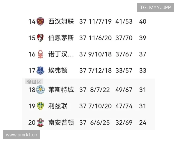 莱斯特城近期保级形势严峻，英超保级战进入关键阶段